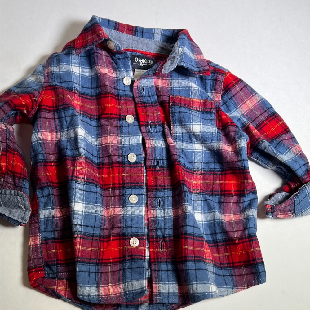 OshKosh B'gosh Kids Plaid Shirt in Red and Blue